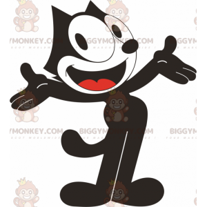 BIGGYMONKEY™ Felix die berühmte Katze Schwarz-weißes