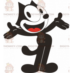 BIGGYMONKEY™ Felix the Famous Cat Black and White Cat Mascot