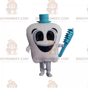 Kæmpe hvid tand BIGGYMONKEY™ maskot kostume, tand kostume -