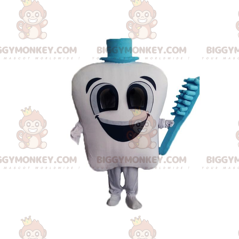 Disfraz de mascota gigante de dientes blancos BIGGYMONKEY™ Disfraz de mascota gigante de dientes blancos BIGGYMONKEY™