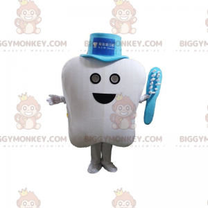 Hvidtand BIGGYMONKEY™ maskotkostume med hat og tandbørste -