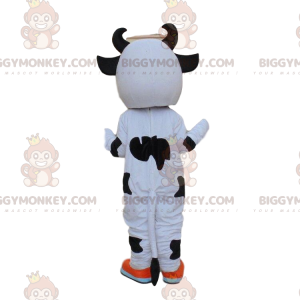 Costume de mascotte BIGGYMONKEY™ de vache blanche, noire et rose, costume de vachette - Mascottes Vache - BiggyMonkey.com
