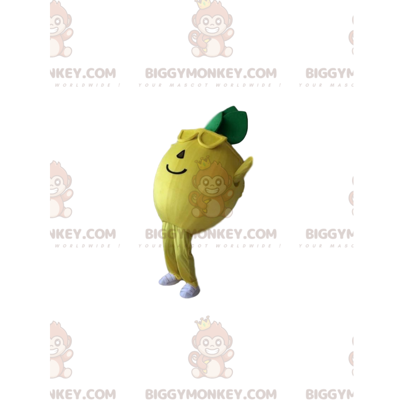 Costume da mascotte BIGGYMONKEY™ limone con occhiali da sole