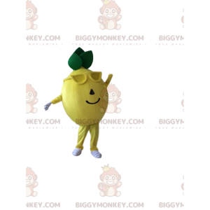 Costume de mascotte BIGGYMONKEY™ de citron avec des lunettes de