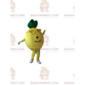 Lemon BIGGYMONKEY™ maskotdräkt med solglasögon, fruktdräkt -