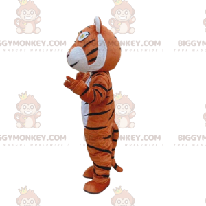 Disfraz de mascota BIGGYMONKEY™ de tigre naranja, blanco y