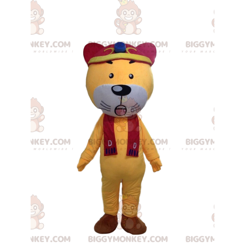 BIGGYMONKEY™ costume da mascotte di tigre gialla e bianca BIGGYMONKEY™ costume da mascotte di tigre gialla e bianca