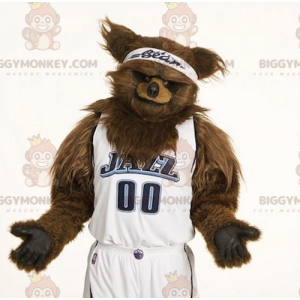 Helt behåret brun bjørn BIGGYMONKEY™ maskotkostume -