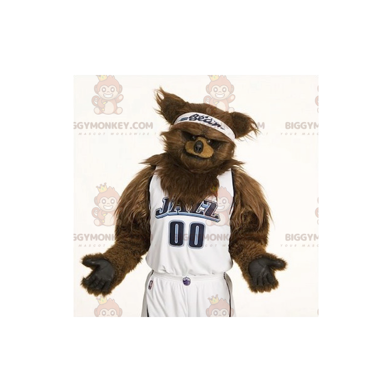 Todo el disfraz de mascota de oso pardo peludo BIGGYMONKEY™ - Todo el disfraz de mascota de oso pardo peludo BIGGYMONKEY™ -