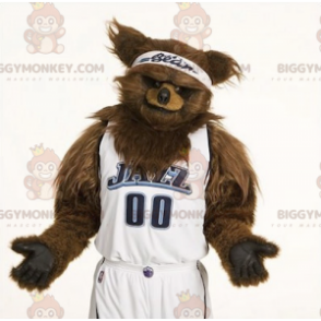 Helt behåret brun bjørn BIGGYMONKEY™ maskotkostume -