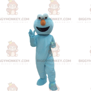 Blauw monster BIGGYMONKEY™ mascottekostuum, Macaron de