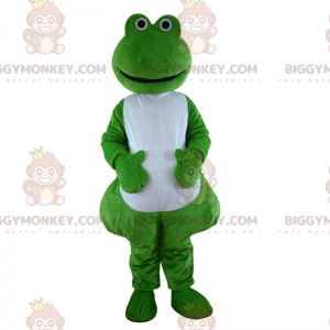 Costume de mascotte BIGGYMONKEY™ de grenouille verte et