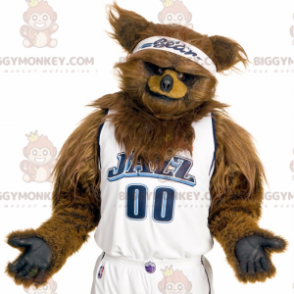 Helt behåret brun bjørn BIGGYMONKEY™ maskotkostume -