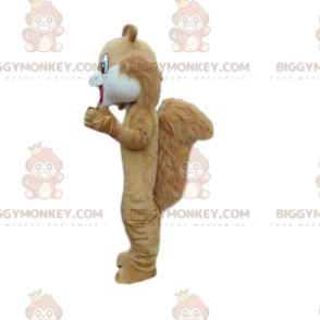 Traje de mascote BIGGYMONKEY™ esquilo marrom e branco, fantasia