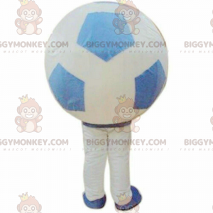 BIGGYMONKEY™ mascot costume white and blue balloon, giant