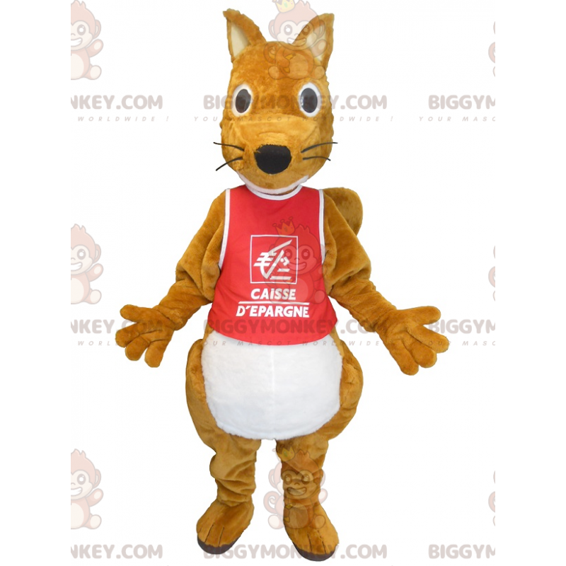 Costume de mascotte BIGGYMONKEY™ d'écureuil marron dodu et