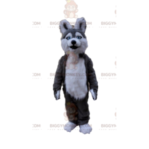 BIGGYMONKEY™ Husky Dog Mascot Costume, Gray and White Wolfdog Costume - Dog mascots - BIGGYMONKEY_09801 - BiggyMonkey.com