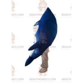 Blå og hvit hai BIGGYMONKEY™ maskotkostyme, havkostyme - Fiskemaskotter - BIGGYMONKEY_09802 - BiggyMonkey.com