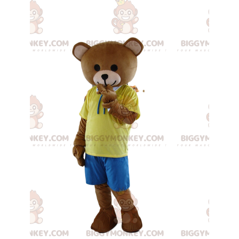 Zeer schattige bruine beer BIGGYMONKEY™ mascottekostuum, beige Zeer schattige bruine beer BIGGYMONKEY™ mascottekostuum, beige