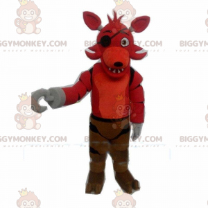 BIGGYMONKEY™ costume mascotte lupo rosso, costume cane pirata -