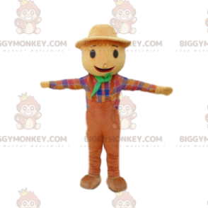 Kostým usmívajícího se strašáka BIGGYMONKEY™ maskot, farmářský kostým - Hospodářská zvířata - BiggyMonkey.com