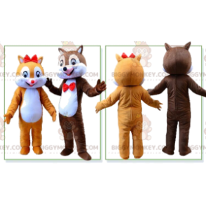 BIGGYMONKEY™s squirrels mascot, Tic and Tac costumes -