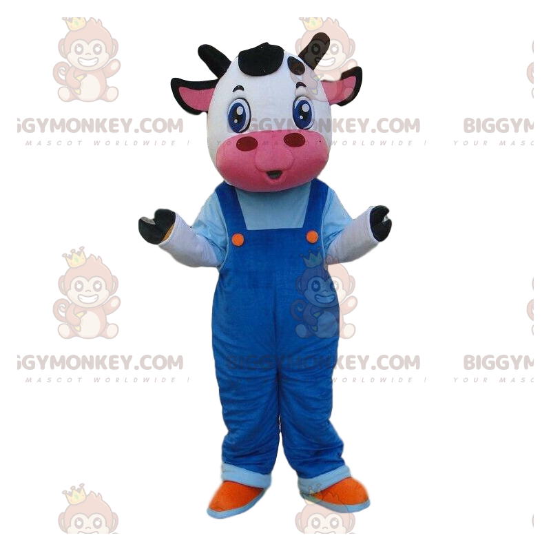 Kostium maskotka biało-czarna krowa BIGGYMONKEY™ z kombinezonem Kostium maskotka biało-czarna krowa BIGGYMONKEY™ z kombinezonem