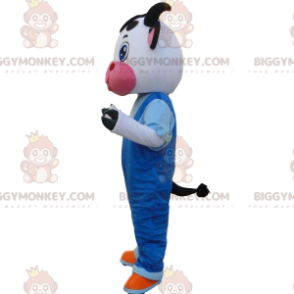 Costume da mascotte BIGGYMONKEY™ da mucca bianca e nera con