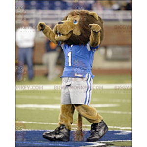 Brun løve BIGGYMONKEY™ maskotkostume i sportstøj -