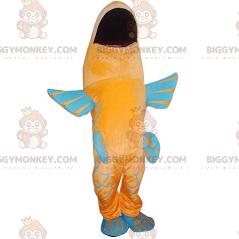 Catástrofe ella es joyería Disfraz de mascota de pez naranja y azul Tamaño L (175-180 CM)