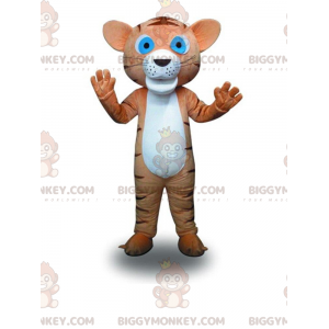 Maskotka BIGGYMONKEY™ z brązowego i białego tygrysa, kostium