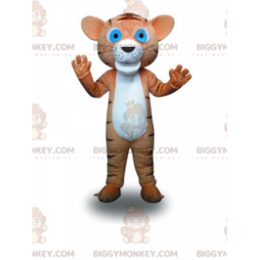 Kostým maskota BIGGYMONKEY™ hnědobílého tygříka, kostým kočky - Tygří maskoti - BIGGYMONKEY_09832 - BiggyMonkey.com