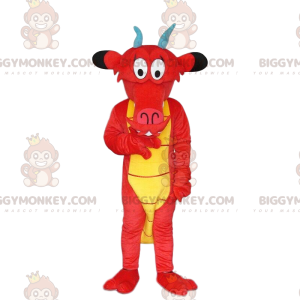 BIGGYMONKEY™ costume mascotte di Mushu il famoso drago rosso