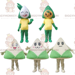 5 Zongzi BIGGYMONKEY™s maskot, traditionella kostymer för mat -