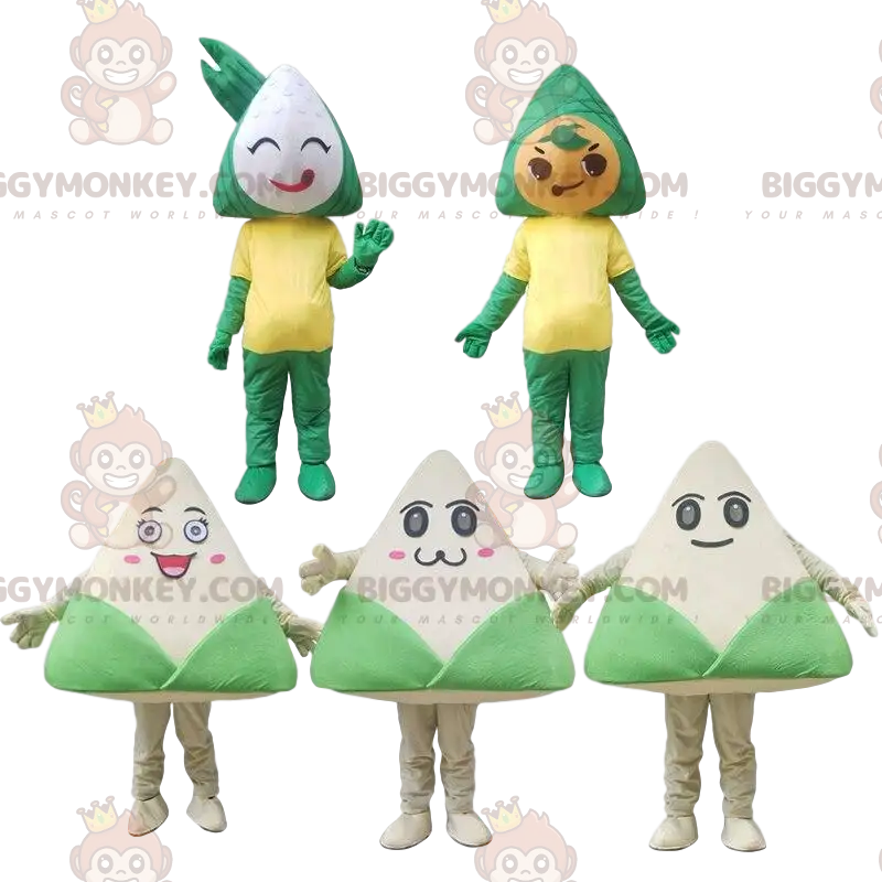 5 Zongzi BIGGYMONKEY™s Maskottchen, traditionelle Essenskostüme 5 Zongzi BIGGYMONKEY™s Maskottchen, traditionelle Essenskostüme