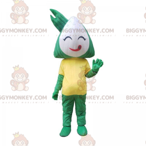 Zongzi's BIGGYMONKEY™ Mascot Costume, White, Green and Yellow