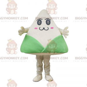Zongzi suit, green and white chinese traditional dish –