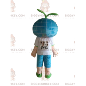 Boy BIGGYMONKEY™ Mascot Costume with Sprout on Head -