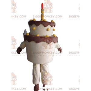 Grote verjaardagstaart BIGGYMONKEY™ mascottekostuum