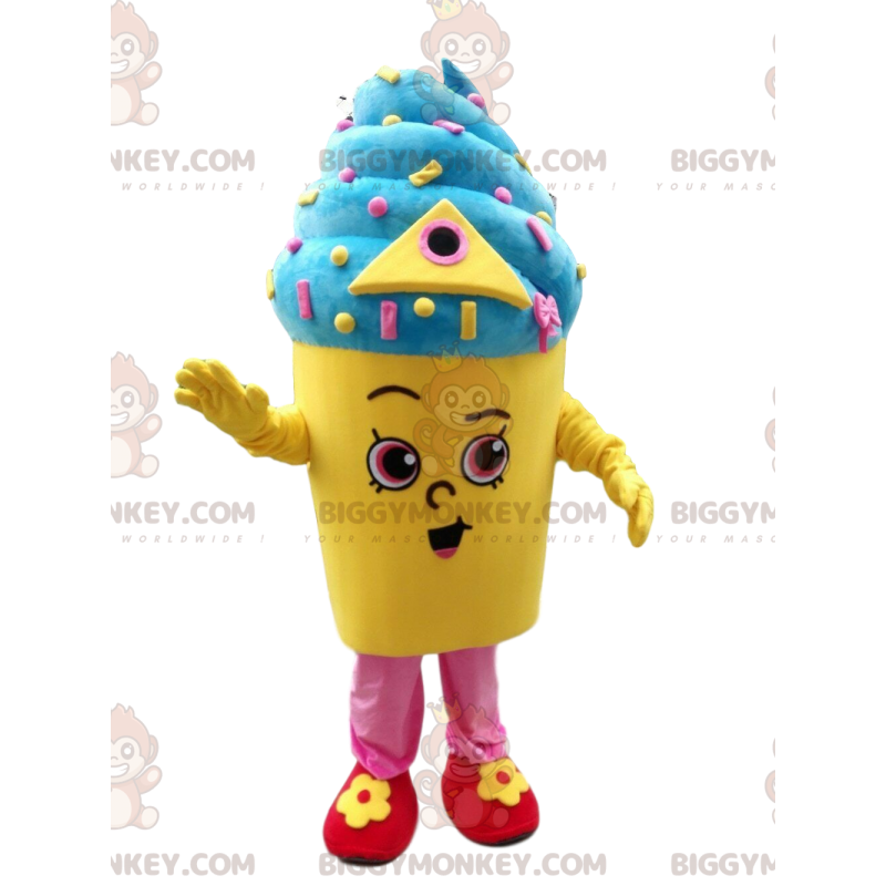 Traje de mascota de helado italiano BIGGYMONKEY™, traje de olla Traje de mascota de helado italiano BIGGYMONKEY™, traje de olla