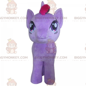 Costume de mascotte BIGGYMONKEY™ de poney violet géant, costume