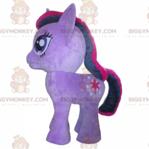 Costume da mascotte BIGGYMONKEY™ da pony viola gigante, costume