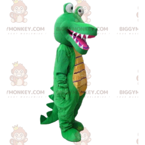 Disfraz de mascota de cocodrilo verde y amarillo BIGGYMONKEY™