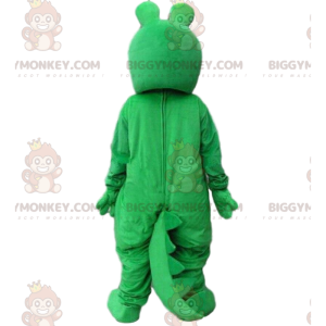 Groene en gele krokodil BIGGYMONKEY™ mascottekostuum