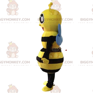 Disfraz de mascota BIGGYMONKEY™ abeja amarilla y negra, disfraz