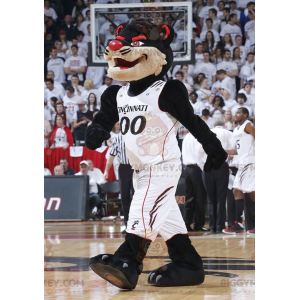 Black Beige and Red Cat BIGGYMONKEY™ Mascot Costume -