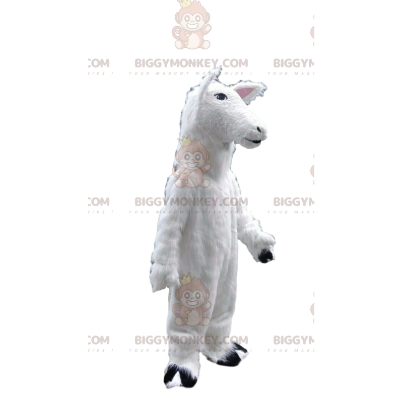 Ewe BIGGYMONKEY™ mascot costume, lamb costume, white horse