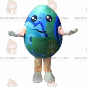 Στολή μασκότ Giant Egg BIGGYMONKEY™ σε χρώματα Planet Earth - Μασκότ τροφίμων - BIGGYMONKEY_09882 - BiggyMonkey.com