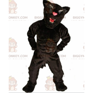 Schwarzer Panther BIGGYMONKEY™ Maskottchenkostüm, schwarzes