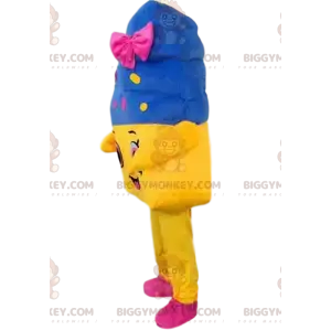 Riesiges Eiscreme-BIGGYMONKEY™-Maskottchen-Kostüm, farbenfrohes